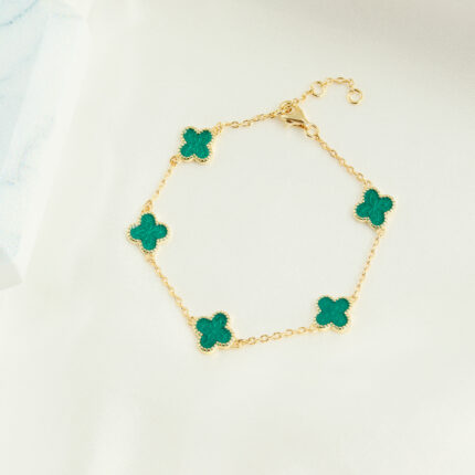 Ismeralda Kleeblatt Armband | 925 Silber