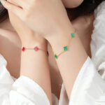 Ismeralda Kleeblatt Armband | 925 Silber – Bild 2