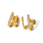 Zircon Semi Hoop Creolen
