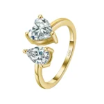 Herz Offener Ring - 925 Silber