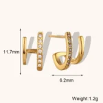 Zircon Semi Hoop Creolen – Bild 3