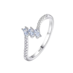 Emerald-Cut Zirkonia Ring | 925 Silber