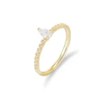 Tropfen Gold Vermeil Ring