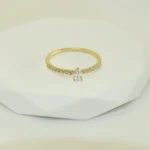 Tropfen Gold Vermeil Ring – Bild 4
