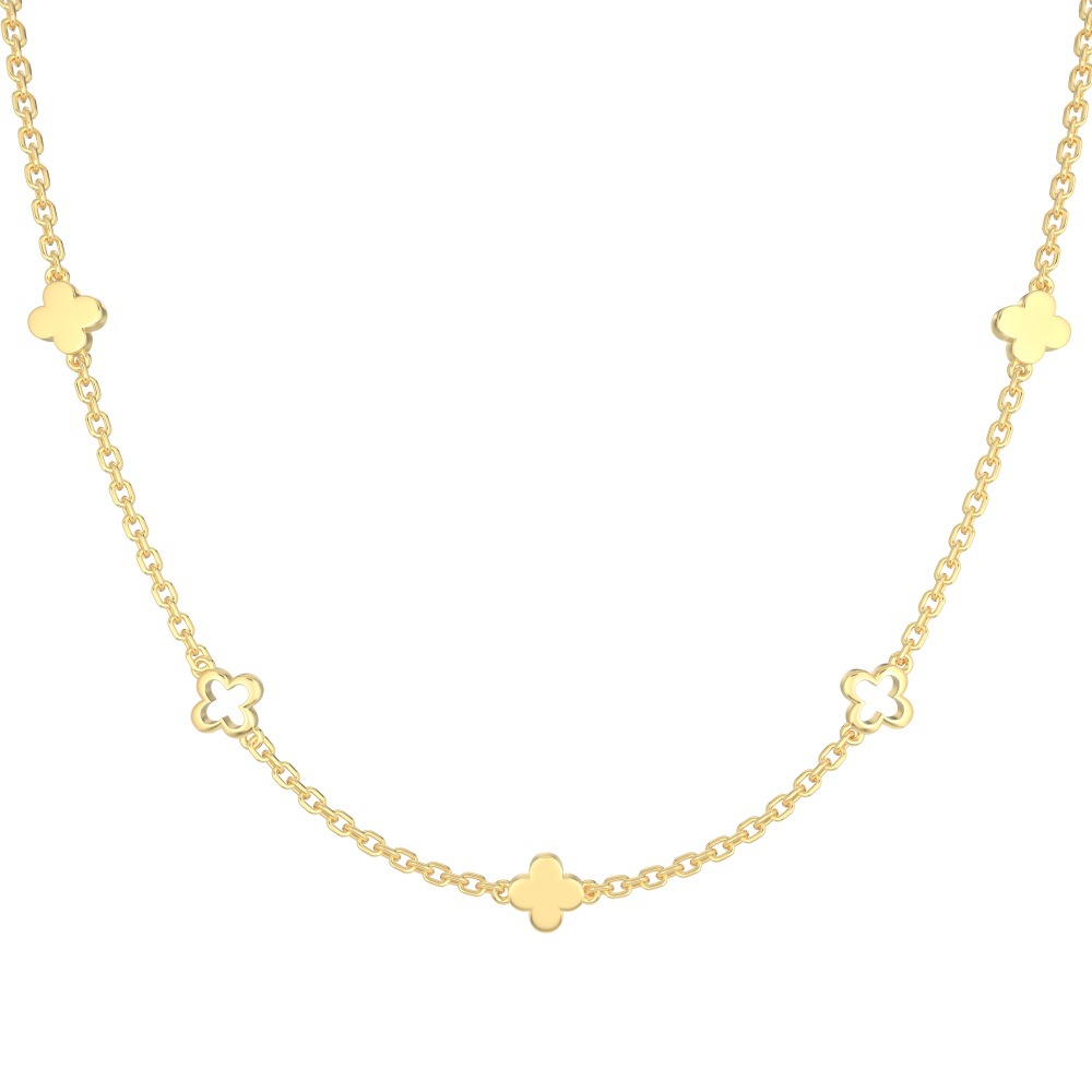 Belle Klee Halskette | Sterling Silber